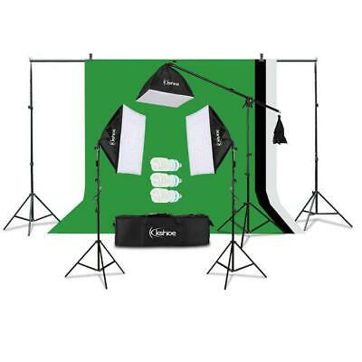 New Photo Studio 3 Softbox Photography Light Stand Continuous Lighting Kit 1000W