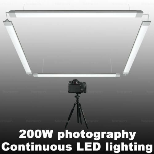 Total 200W LED Studio Photography Continuous Light Pure White Color Bright Lamps