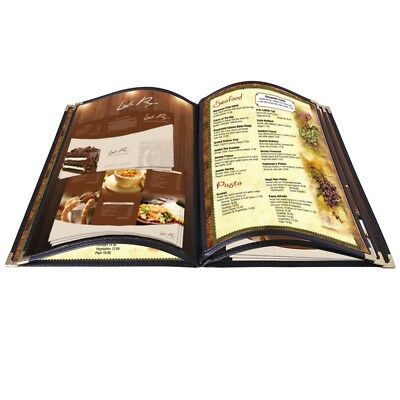 20pcs Menu Covers 5 Page 10 View 8.5x14 Fold Book for Restaurant Hotel Cafe Bar