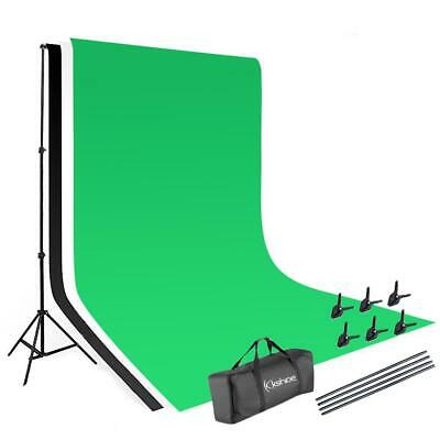 6.5x10FT Background Stand Photography Studio Lighting Kit with 3 Color Backdrop