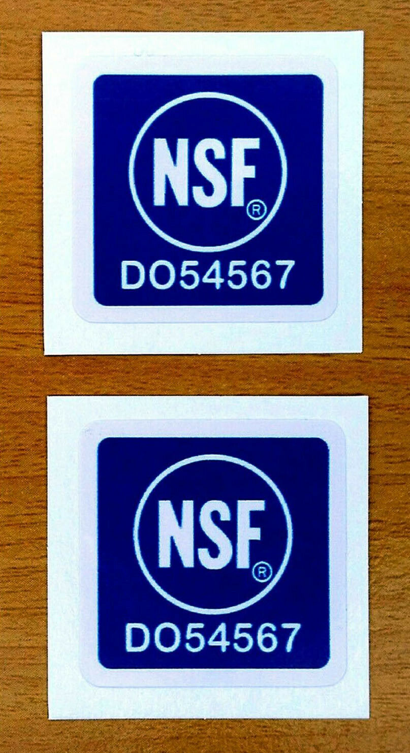 Two 2 Nsf National Science Space Nasa Restaurant Safety Decal Stickers 1" X 1"