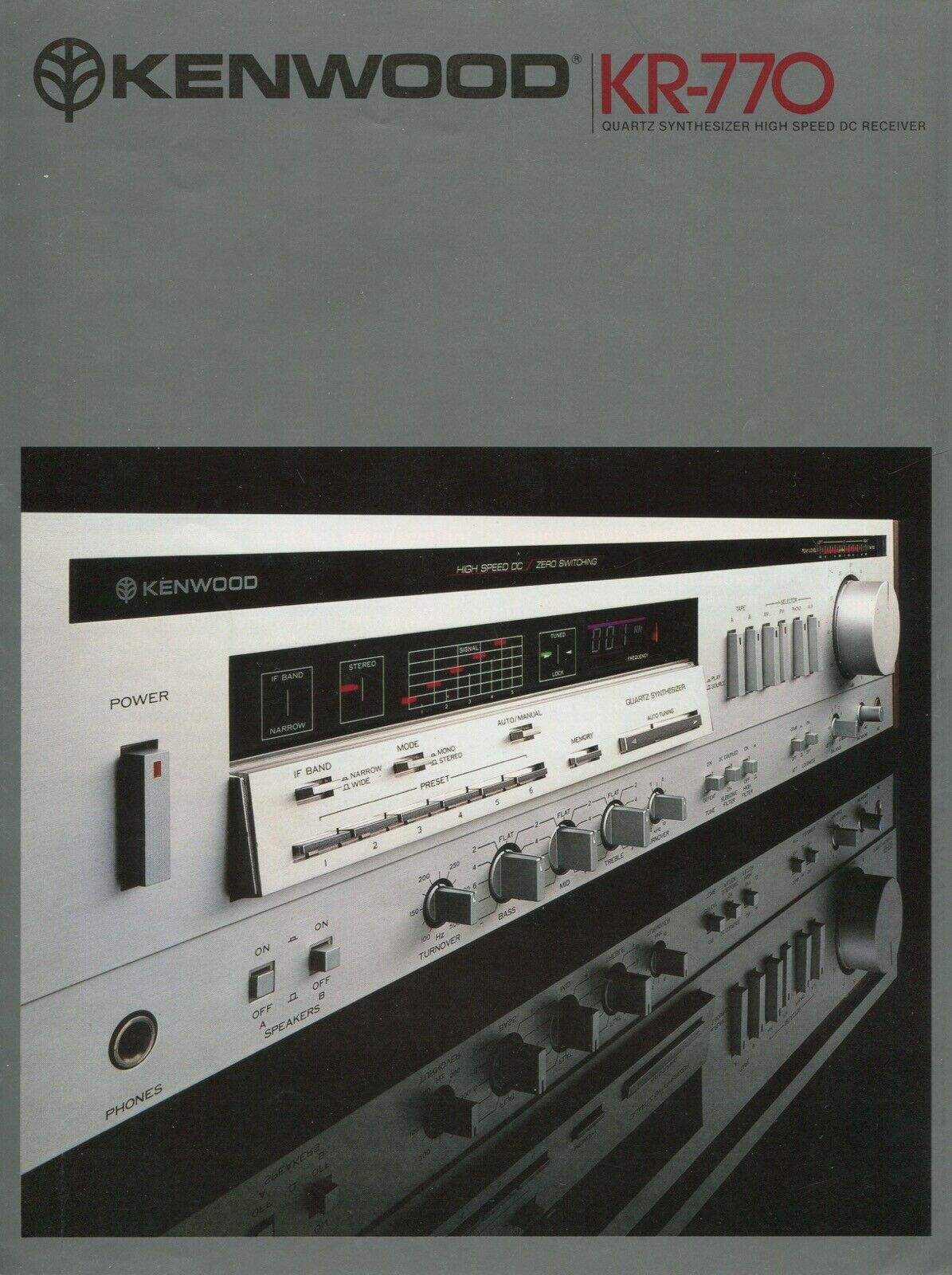Kenwood Kr-770 Original Stereo Receiver Brochure & Lab Report