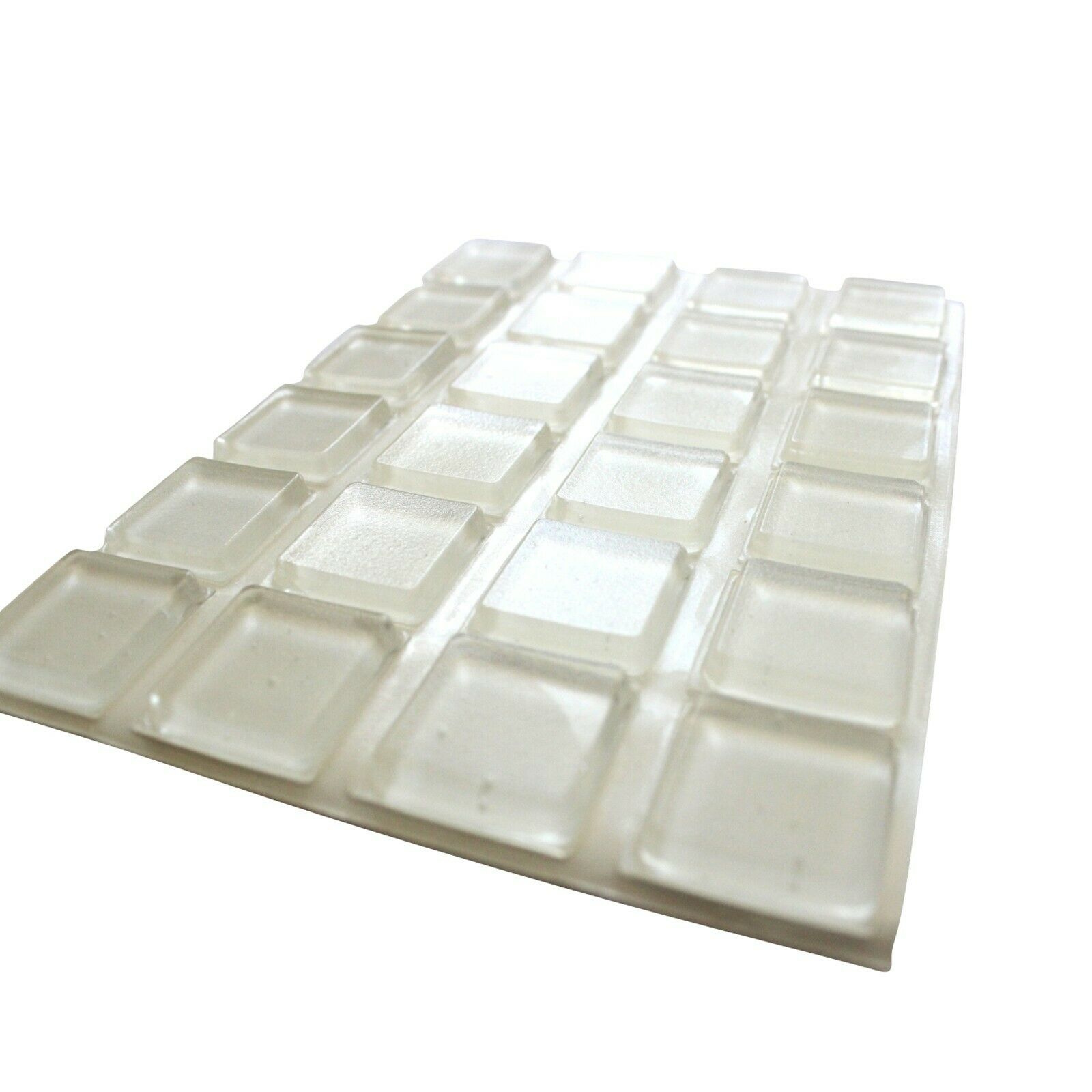 10 Pack Self-Adhesive Rubber Feet Large Clear Glass Square Bumpers 1.0