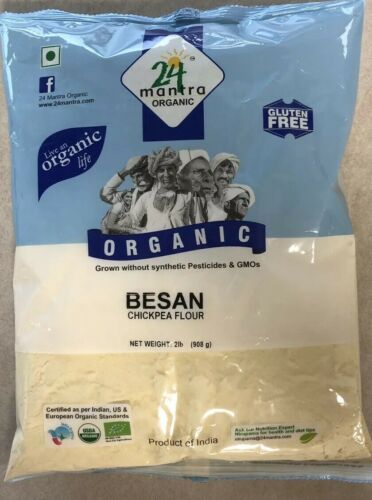 Organic Gram Flour / Chick Pea Flour/ Besan, 2lbs - Free Usa Shipping!