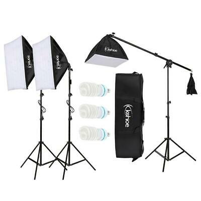 86" Photography Studio 3 Soft Box Light Stand Continuous Lighting Kit Diffuser