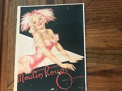 Moulin Rouge Showgirl Billy Daniels Autographed Advertisememt Print/Copy