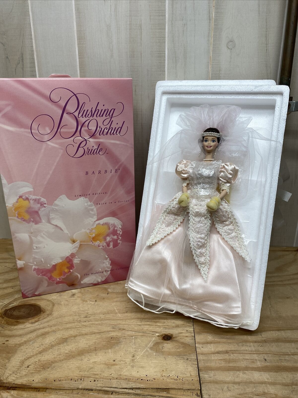 Vintage 1996 Blushing Orchid Bride Porcelain Barbie®