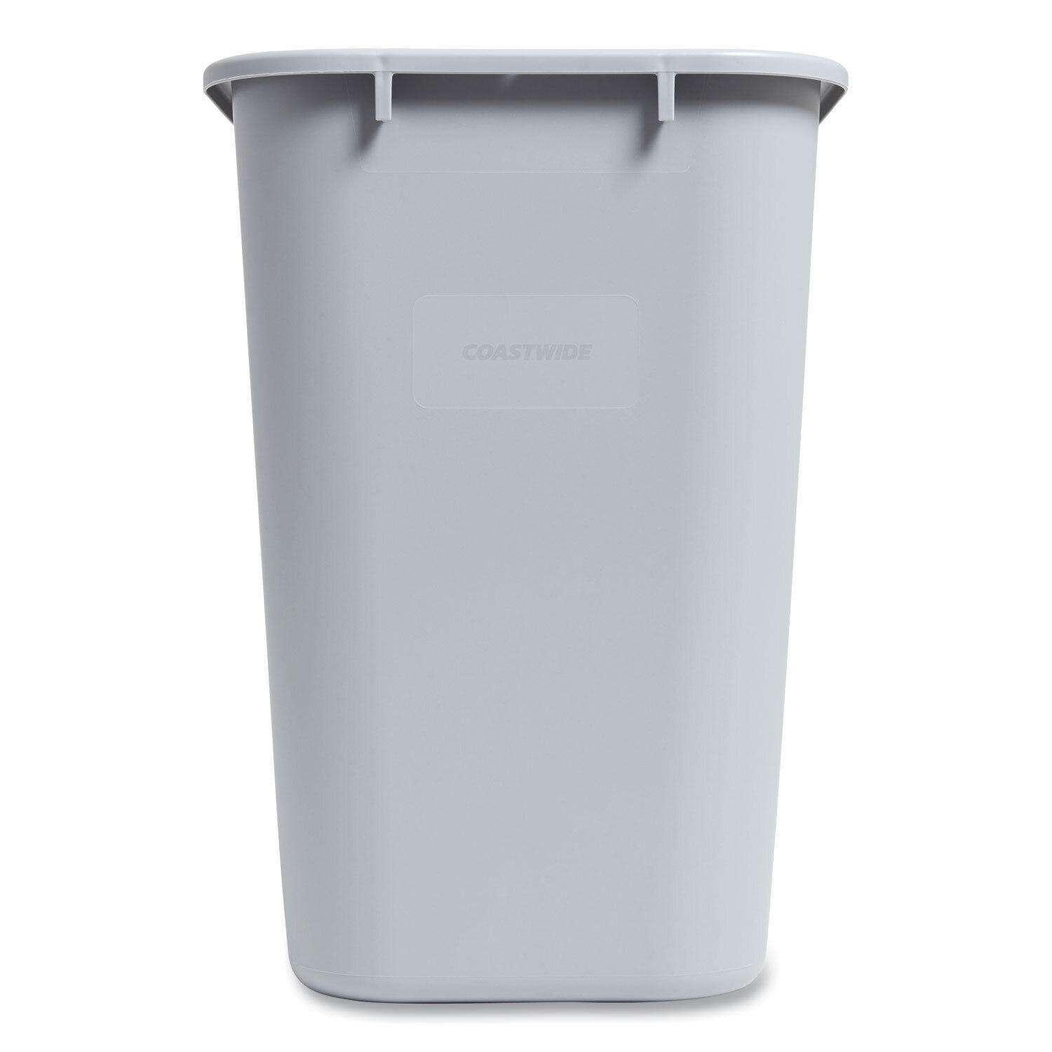 Open Top Indoor Trash Can Plastic 7 Gal Gray Cw56431