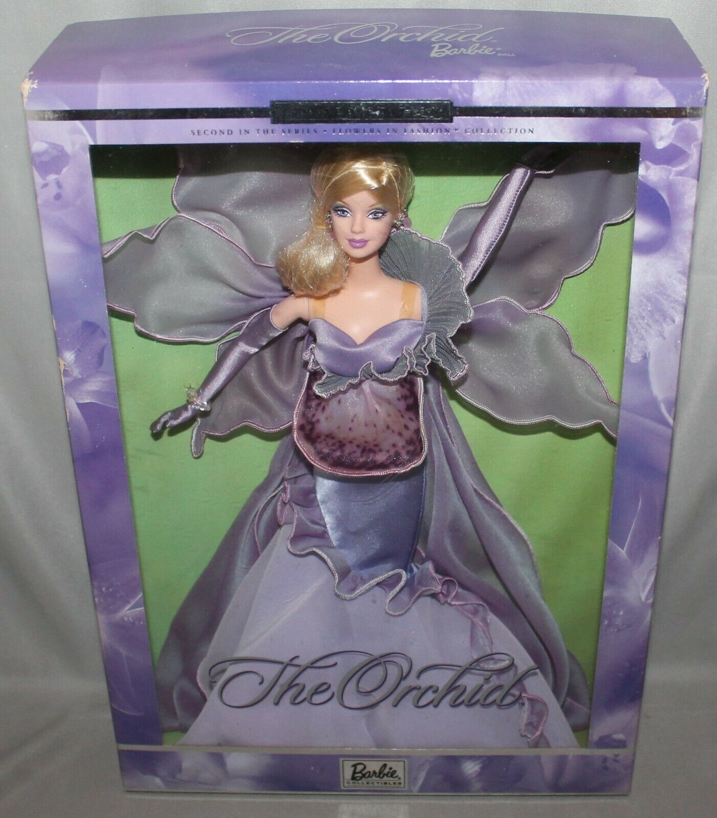2000 MATTEL FLOWERS IN FASHION THE ORCHID BARBIE DOLL LIMITED EDITION 2nd SERIES