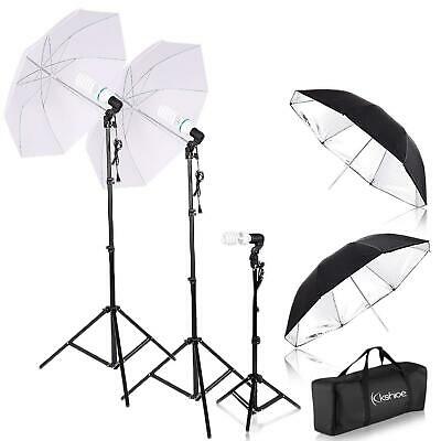 Photography Studio Lighting Kit 4pcs 33" Umbrella Socket Lamps Light Stand Set