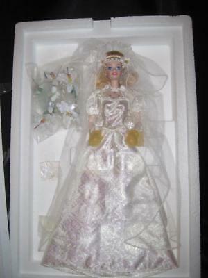1995 STAR LILY BRIDE Barbie Porcelain Doll Wedding Flower Collection 12953 NRFB