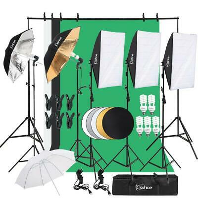 30pcs Photo Studio Photography Lighting Kit Umbrella Softbox Backdrop Stand Set