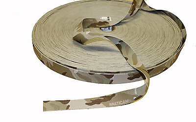 Double Sided Crye Multicam Arid Camouflage Military Spec 25mm / 1" Webbing