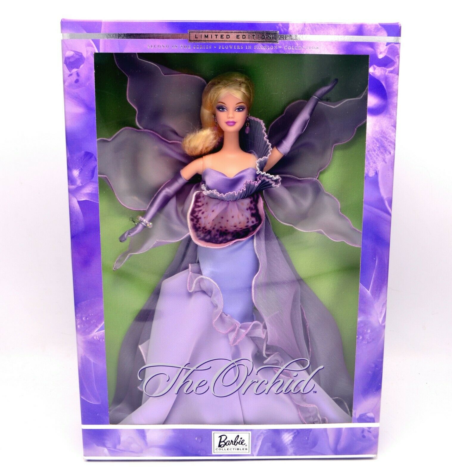 The Orchid Barbie Doll 2000 Limited Ed Mattel Flowers In Fashion 50319 Nrfb