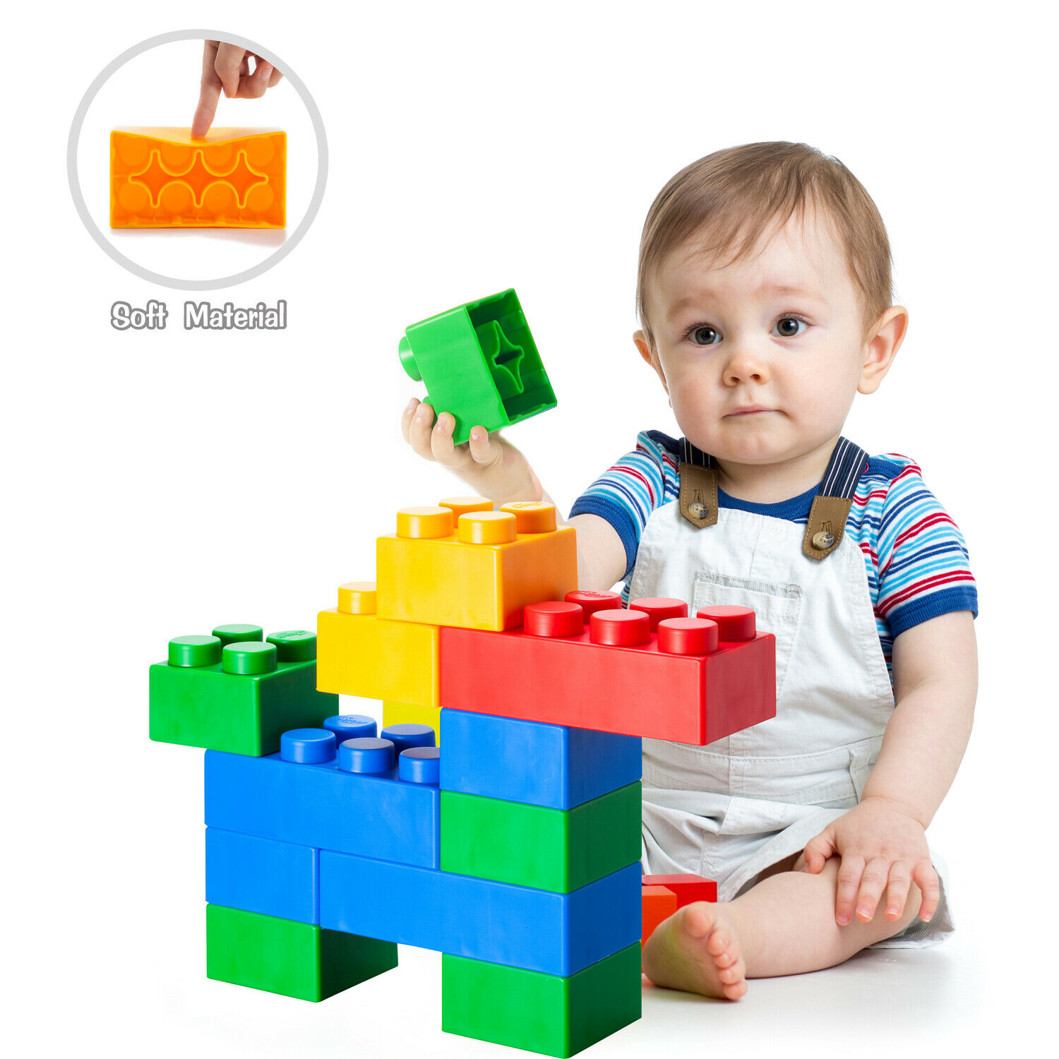UNiPLAY Jumbo Soft Building Blocks for Ages 3 Months &Up Toddler and Baby