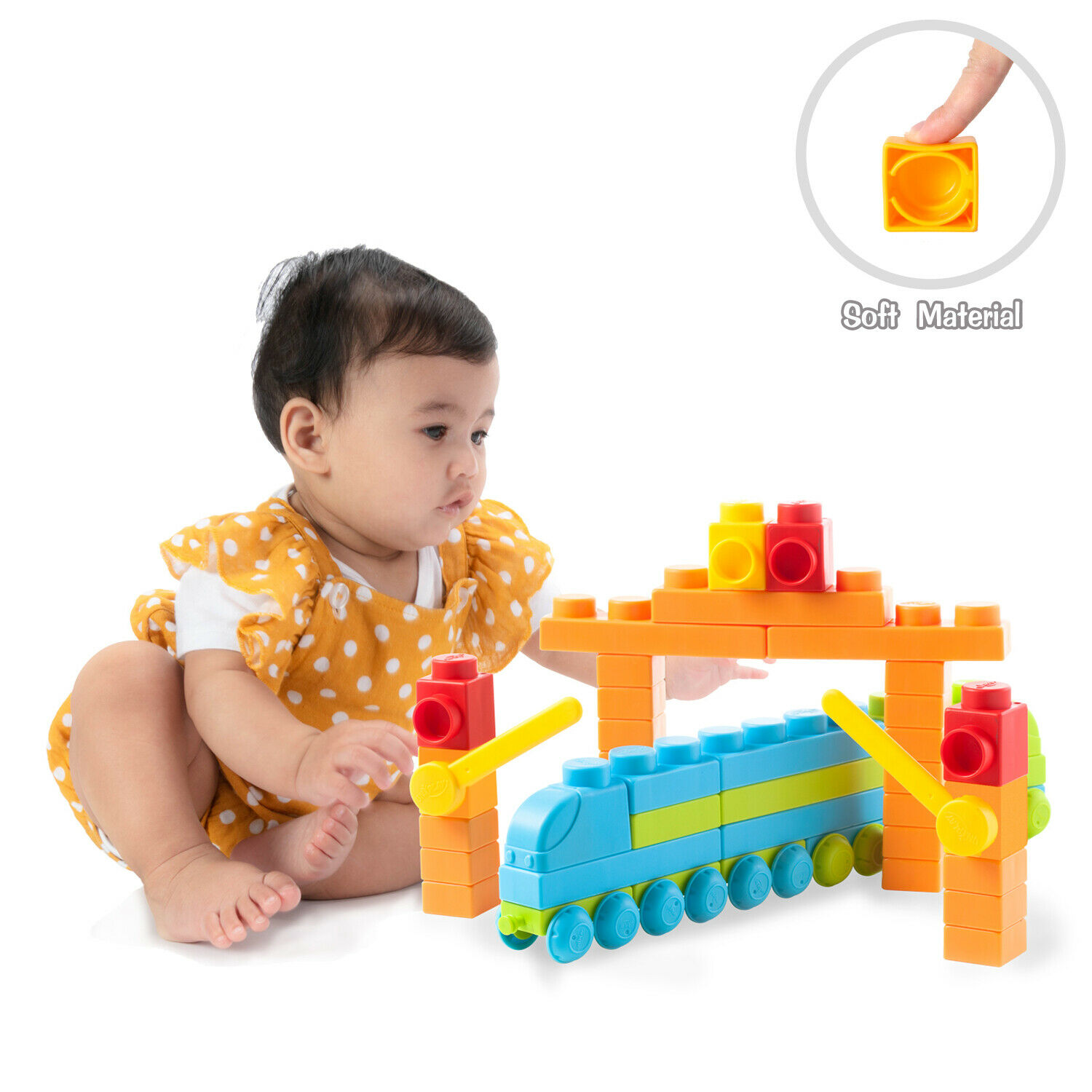 UNiPLAY Traffic Soft Building Blocks Car Toys for Ages 3+ Toddlers and Kids