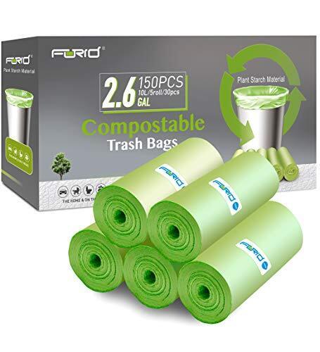 Small Trash Bags -  2.6 Gallon Compostable Garbage Bags 150 Count Mini Strong