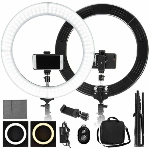 19'' Led Smd Ring Light Kit With Stand Dimmable 5500k For Camera Makeup Phone