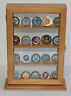 4 Shelves Military  GeoCoin Stand Counter Top Display Case - COIN12-OAK
