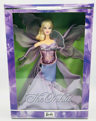 Limited Edition Barbie Flowers In Fashion Collection The Orchid Nrfb 2001 W/ship