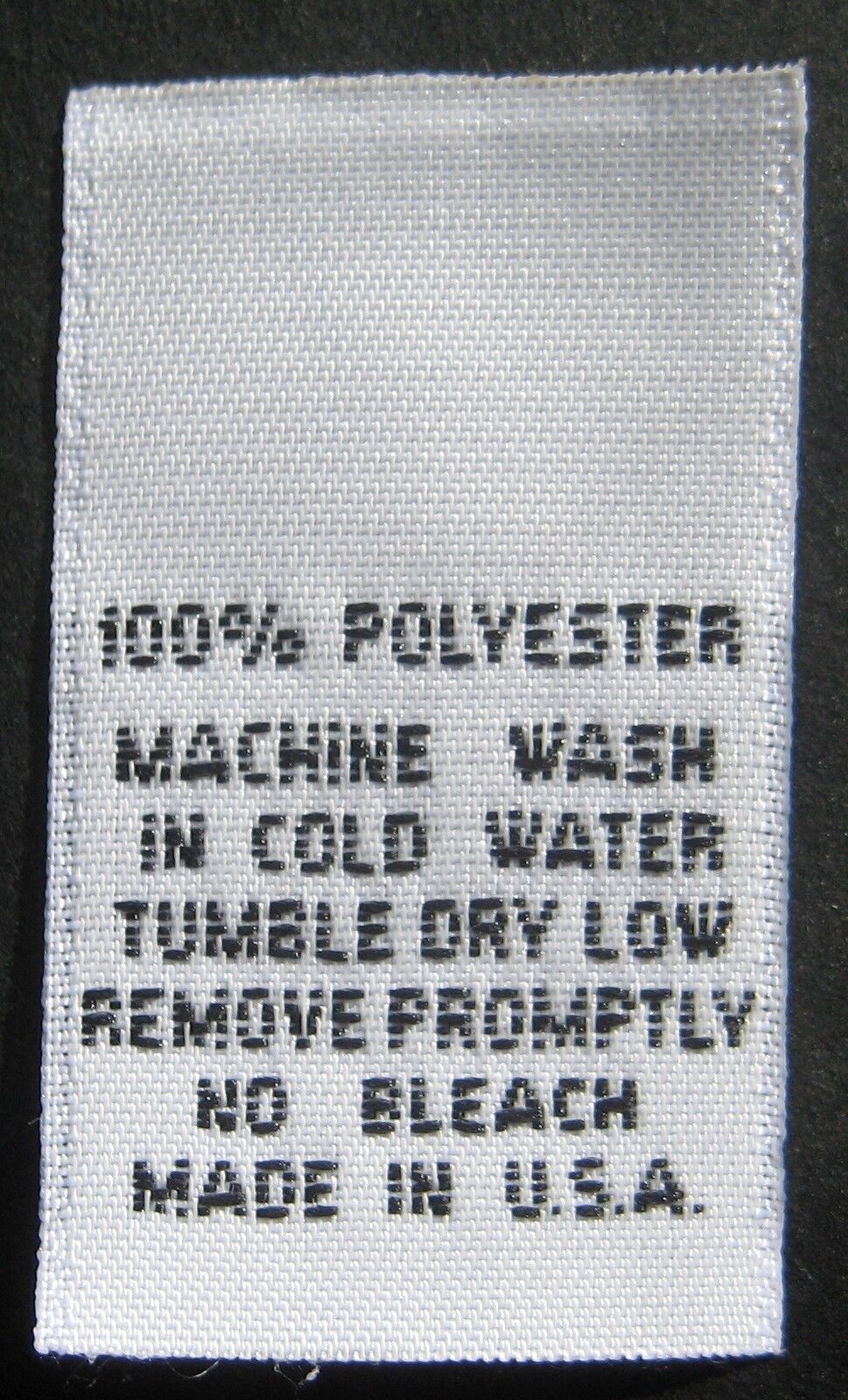 500 Pcs White Woven Clothing Labels, Care Label - 100% Polyester